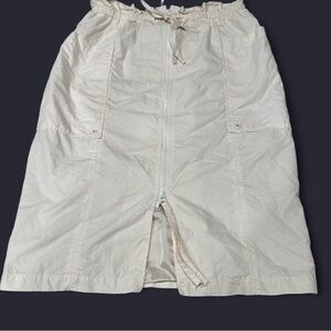 Free People Cream Satin Skirt